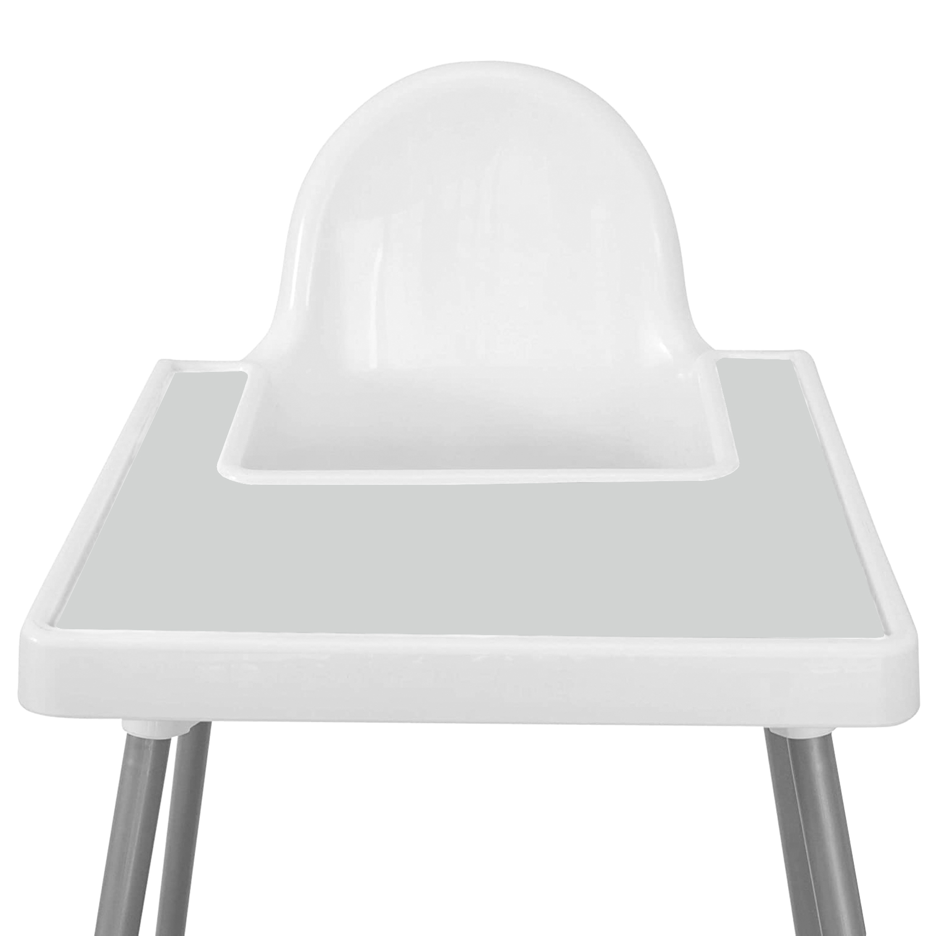 ANTILOP trona con bandeja, blanco/gris plata - IKEA